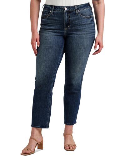 Silver Jeans Co. Plus Size Suki Curvy-fit Straight Jeans - Blue