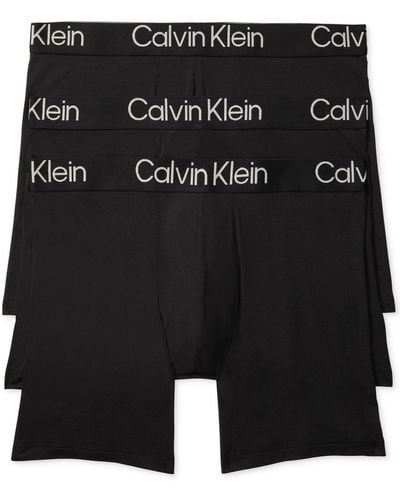 Calvin Klein 3-pack Ultra Soft Modern Modal Boxer Briefs Underwear - Black