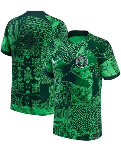 Nike Nigeria National Team 2022/23 Home Breathe Stadium Replica Blank Jersey - Green