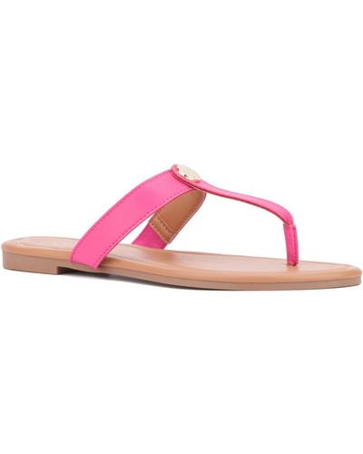 New York & Company Adonia Flat Sandal - Pink