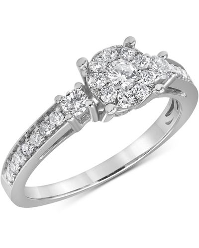 Macy's Diamond Halo Engagement Ring (5/8 Ct. T.w. - White