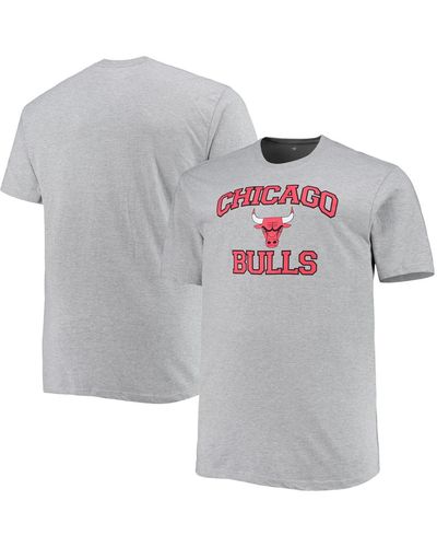 Profile Chicago Bulls Big And Tall Heart And Soul T-shirt - Gray