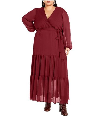 City Chic Plus Size Xander Maxi Dress - Red