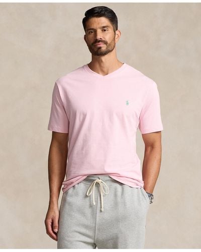 Polo Ralph Lauren Big & Tall Jersey V-neck T-shirt - Pink
