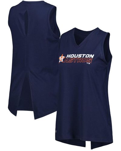 Levelwear Houston Astros Paisley Chase V-neck Tank Top - Blue