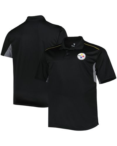 Profile Pittsburgh Steelers Big And Tall Team Color Polo Shirt - Black