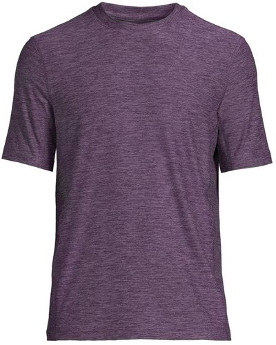 Lands' End Short Sleeve Performance Social Active T-shirt - Purple