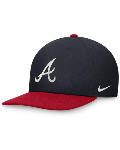 Nike Navy/red Atlanta Braves Evergreen Two-tone Snapback Hat - Blue