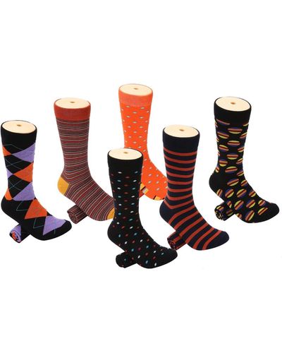 Mio Marino Snazzy Collection Dress Socks Pack Of 6 - White