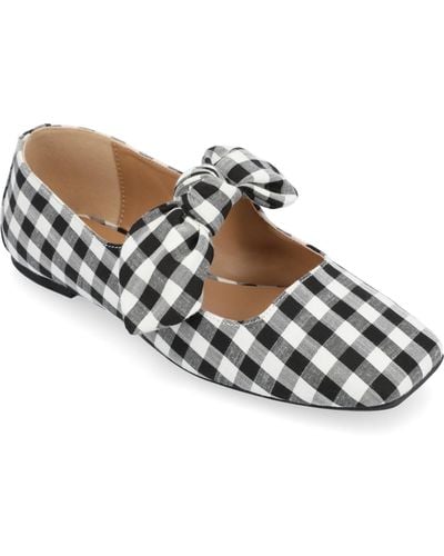 Journee Collection Seralinn Bow Square Toe Flats - Multicolor