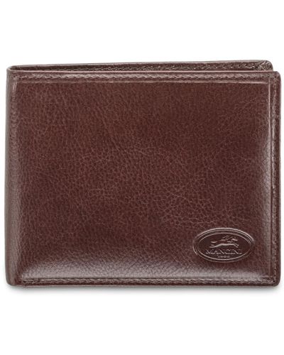 Mancini Equestrian2 Collection Rfid Secure Billfold - Brown