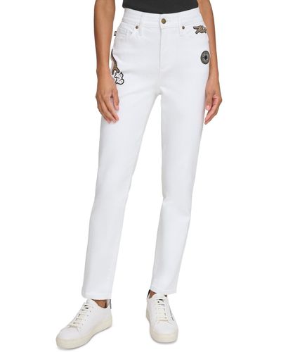 Karl Lagerfeld Logo-patch Denim Jeans - White