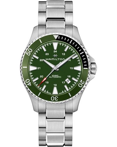 Hamilton Swiss Automatic Scuba Stainless Steel Bracelet Watch 40mm - Green