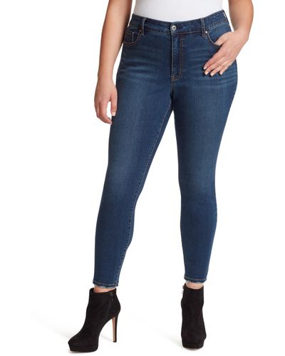 Jessica Simpson Trendy Plus Size Adored Skinny Jeans - Blue