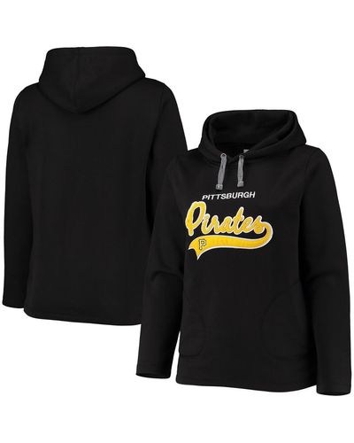 Soft As A Grape Pittsburgh Pirates Plus Size Side Split Pullover Hoodie - Black
