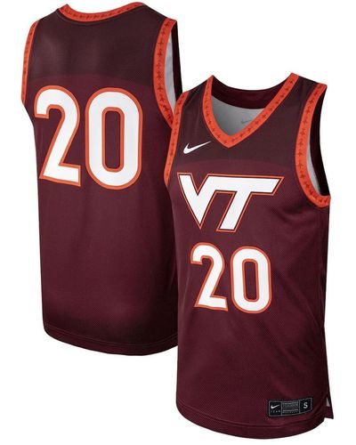 Nike #20 Virginia Tech Hokies Replica Basketball Jersey - Red