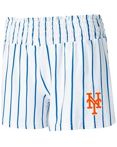 Concepts Sport New York Mets Reel Pinstripe Sleep Shorts - Blue