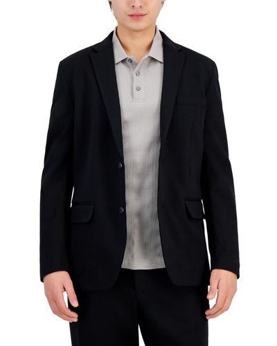 Alfani Modern Knit Suit Jacket - Black