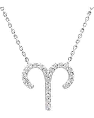 Wrapped in Love Diamond Zodiac Pendant Necklace (1/10 Ct. T.w. - Metallic