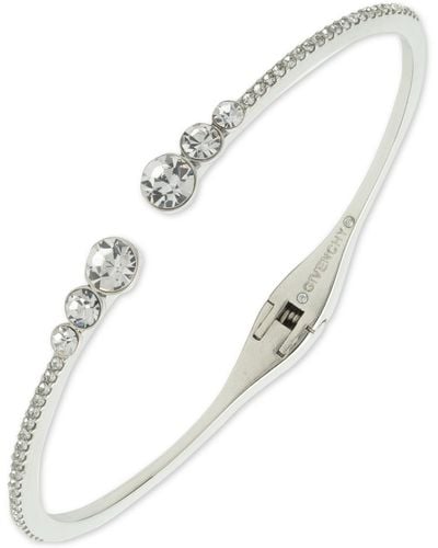 Givenchy Pave Open Cuff Bracelet - Metallic