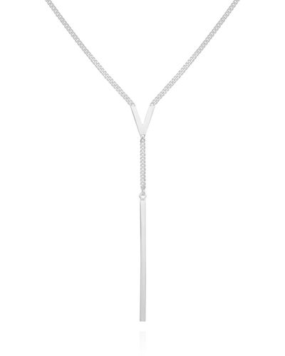 Vince Camuto Tone Lariat Y-necklace - White