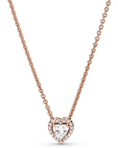 PANDORA Timeless Sparkling Cubic Zirconia Heart Collier Necklace - Metallic