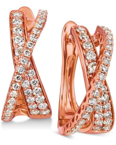 Le Vian Nude Diamond Crisscross Drop Earrings (1 Ct. T.w. - Orange