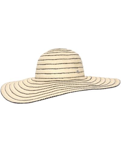 Lauren by Ralph Lauren Stripe Sun Hat - White