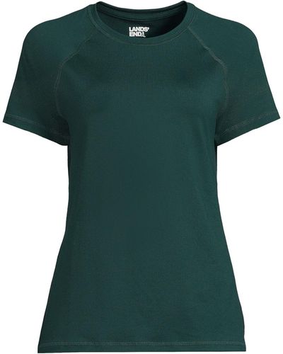 Lands' End School Uniform Short Sleeve Active Tee - Green