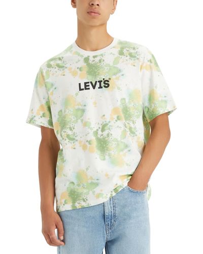 Levi's Relaxed-fit Paint Splatter Logo T-shirt - Green