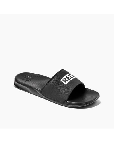 Reef One Comfort Fit Slides Sandals - Black
