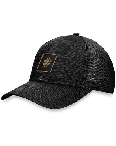 Fanatics Boston Bruins Authentic Pro Road Trucker Adjustable Hat - Black