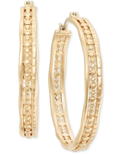 Style & Co. Medium Triple-row Hoop Earrings - Metallic