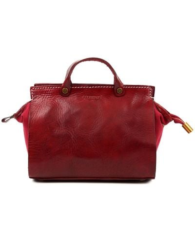 Old Trend Genuine Leather Out West Satchel Bag - Red