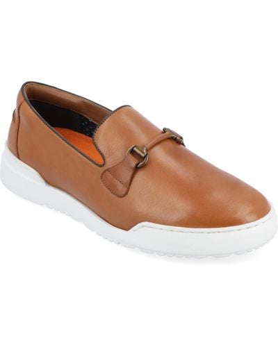 Thomas & Vine Dane Plain Toe Bit Loafer Casual Shoes - Brown