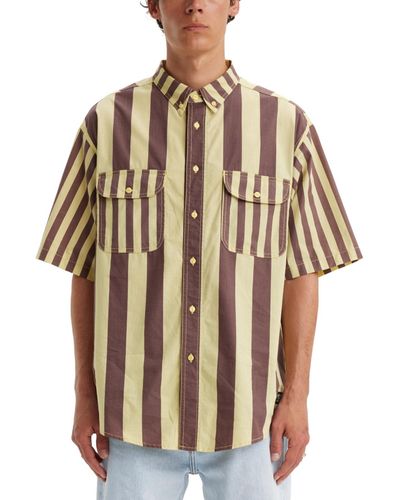 Levi's Woven Skate Stripe Shirt - Brown