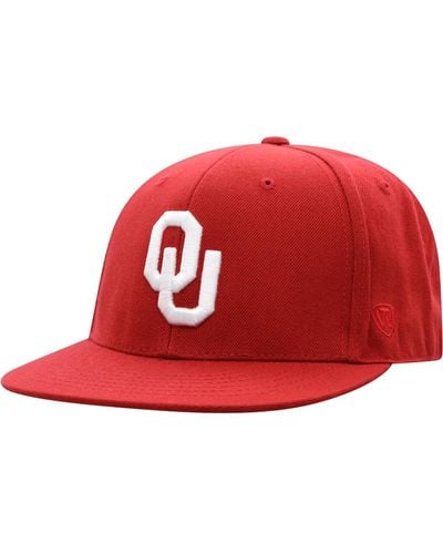 Top Of The World Oklahoma Sooners Team Color Fitted Hat - Red