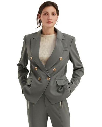 Crescent Noelle Blazer Jacket - Gray