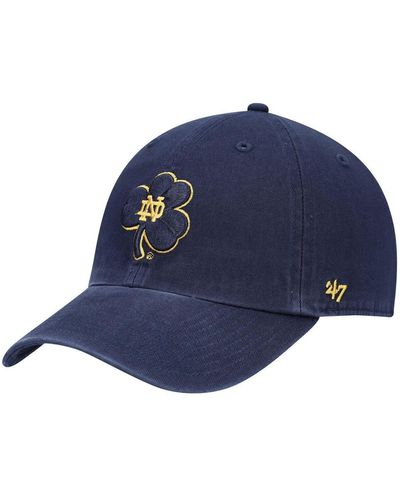 '47 Navy Notre Dame Fighting Irish Clean Up Logo Adjustable Hat - Blue