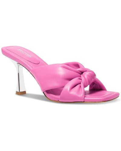 Michael Kors Michael Elena Knotted Strap High Heel Sandals - Pink