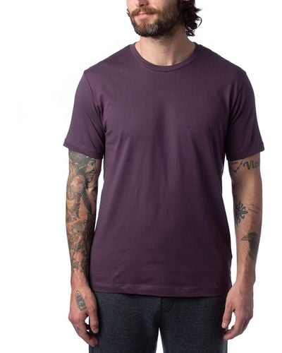 Alternative Apparel Short Sleeves Go-to T-shirt - Purple