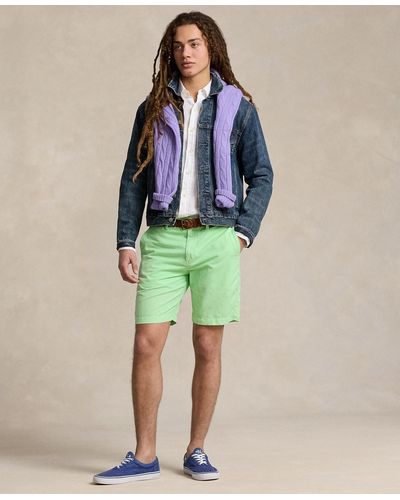 Polo Ralph Lauren 8.5-inch Classic-fit Linen-cotton Shorts - Green
