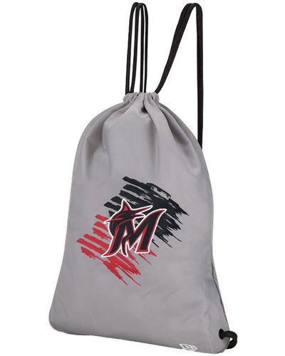 KTZ And Miami Marlins 4th Of July Gym Sack - Gray