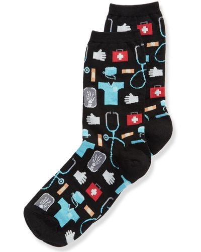 Hot Sox Professions Printed Socks - Black