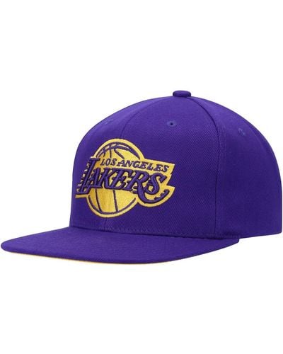 Mitchell & Ness Los Angeles Lakers Two Tonal Snapback Hat - Purple