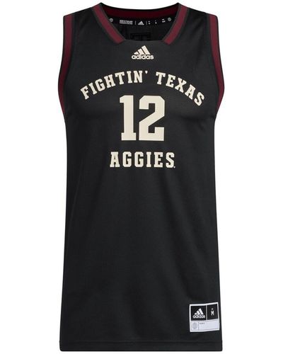 adidas #12 Texas A&m aggies Team Swingman Jersey - Black