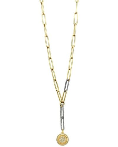 Vince Camuto Two-tone Coin Pendant Y Necklace - Metallic