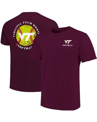 Image One Virginia Tech Hokies Softball Seal T-shirt - Purple
