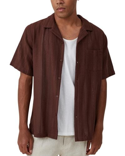Cotton On Palma Short Sleeve Shirt - Brown