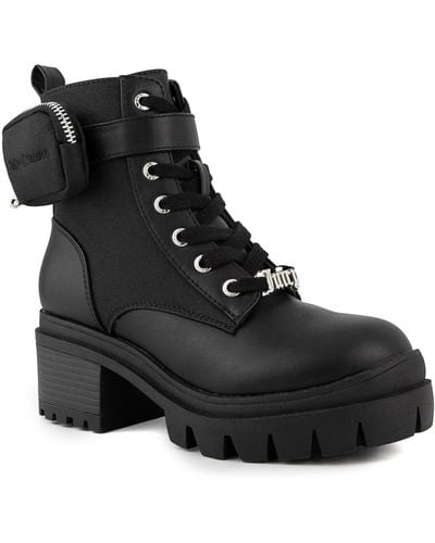 Juicy Couture Quentin Combat Boots - Black